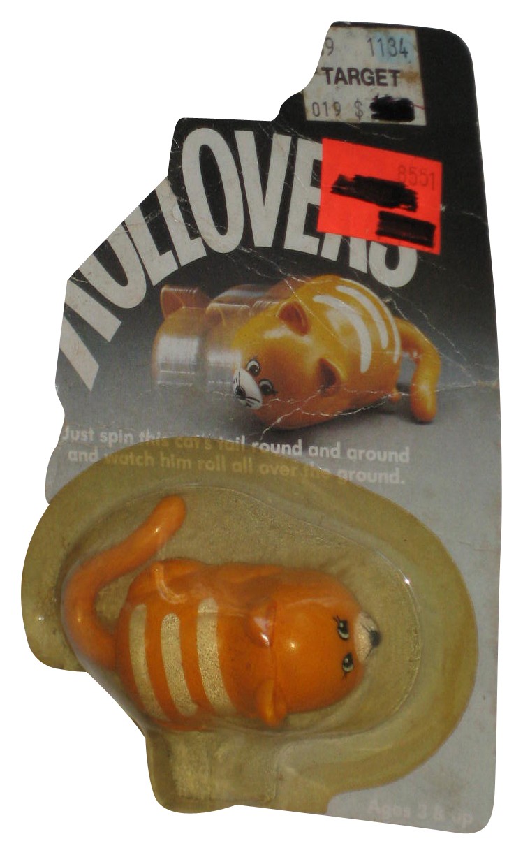 Rollovers Vintage Tomy 1981 Orange Wind Up Toy Cat Figure – (Damaged Packaging)