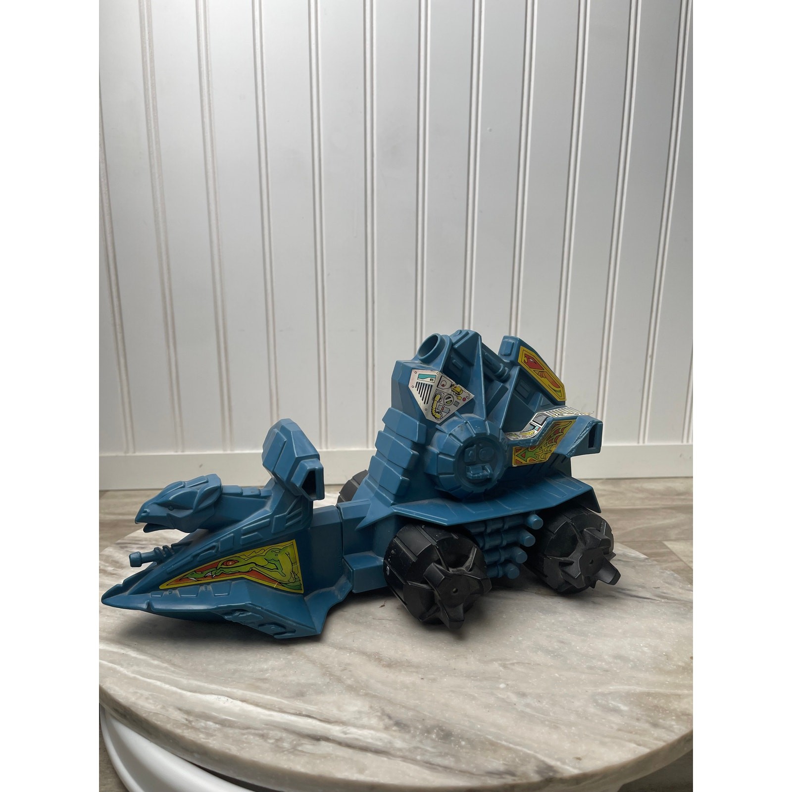 He-Man 1982 Battle Ram MOTU Vehicle Mattel Mexico Variant Blue No Missiles VTG