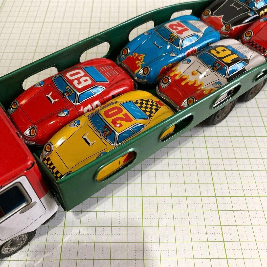 Vintage Japanese Tin Toy Truck Loading Truck 13in Showa Era