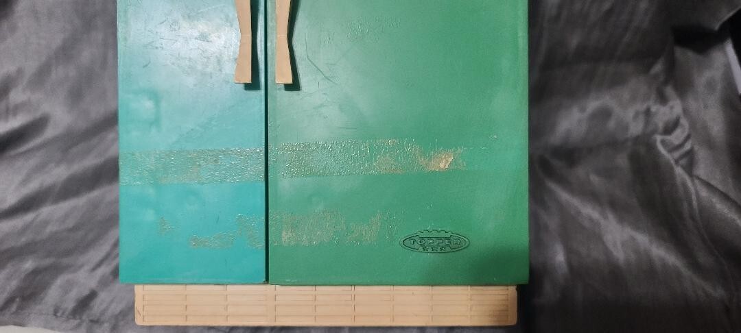Vintage Topper Suzy Homemaker Toy Side by Side Refrigerator Teal 1969 Play Food