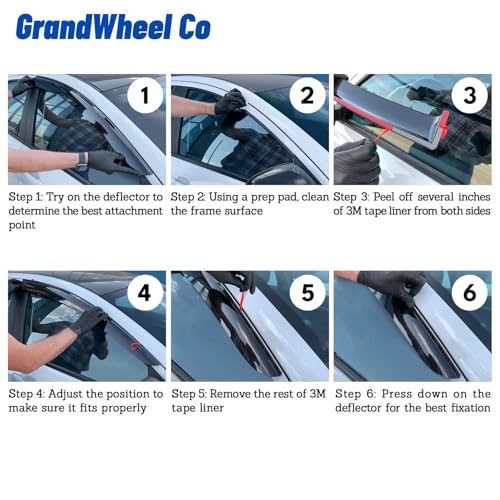 Window Deflectors Smoke Tinted Tape-On Side Window Vent For Forester 19-24