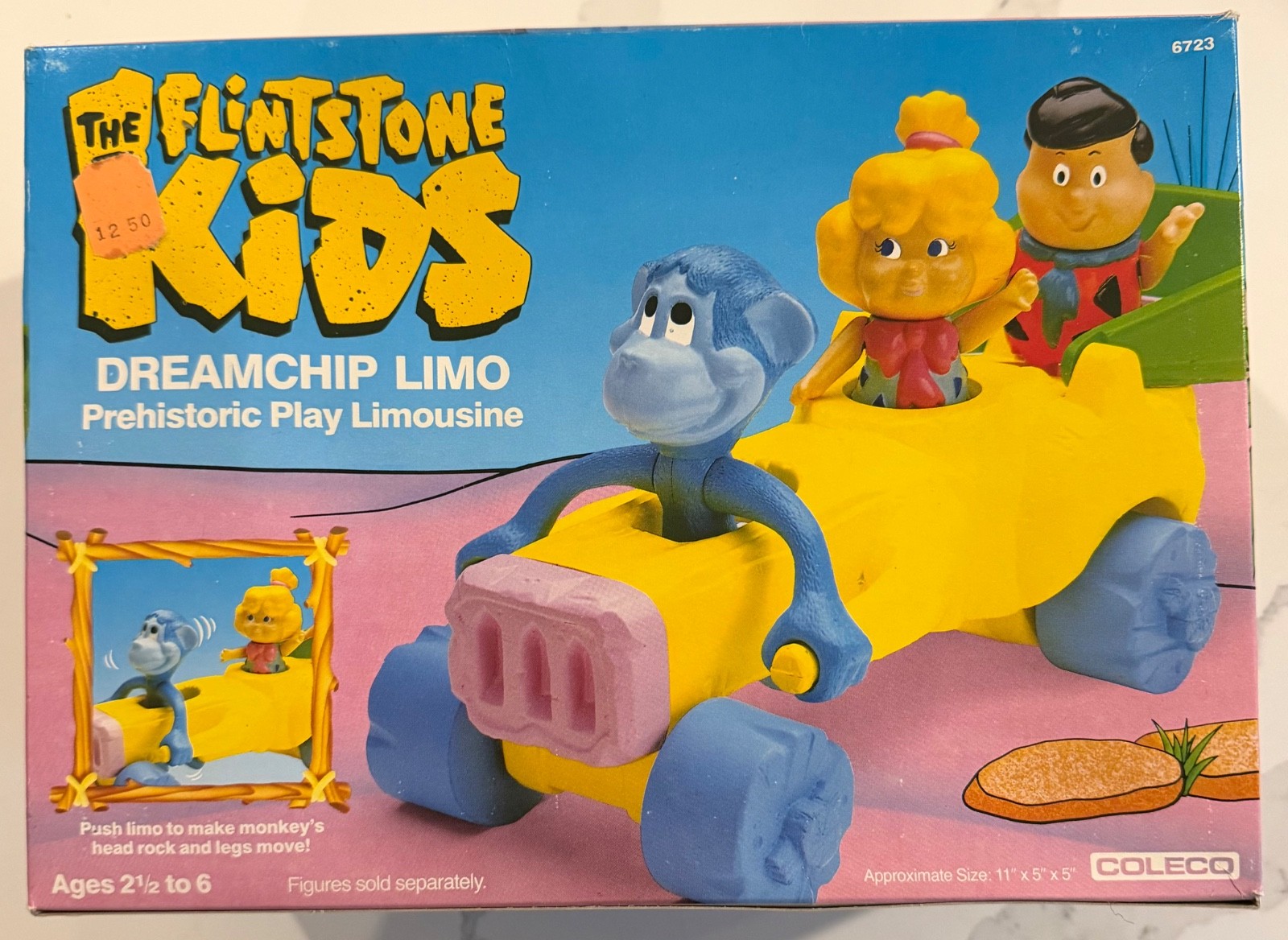 1986 COLECO FLINTSTONE KIDS DRAMCHIP LIMOUSINE – STILL FACTORY SEALED MIB UNUSED