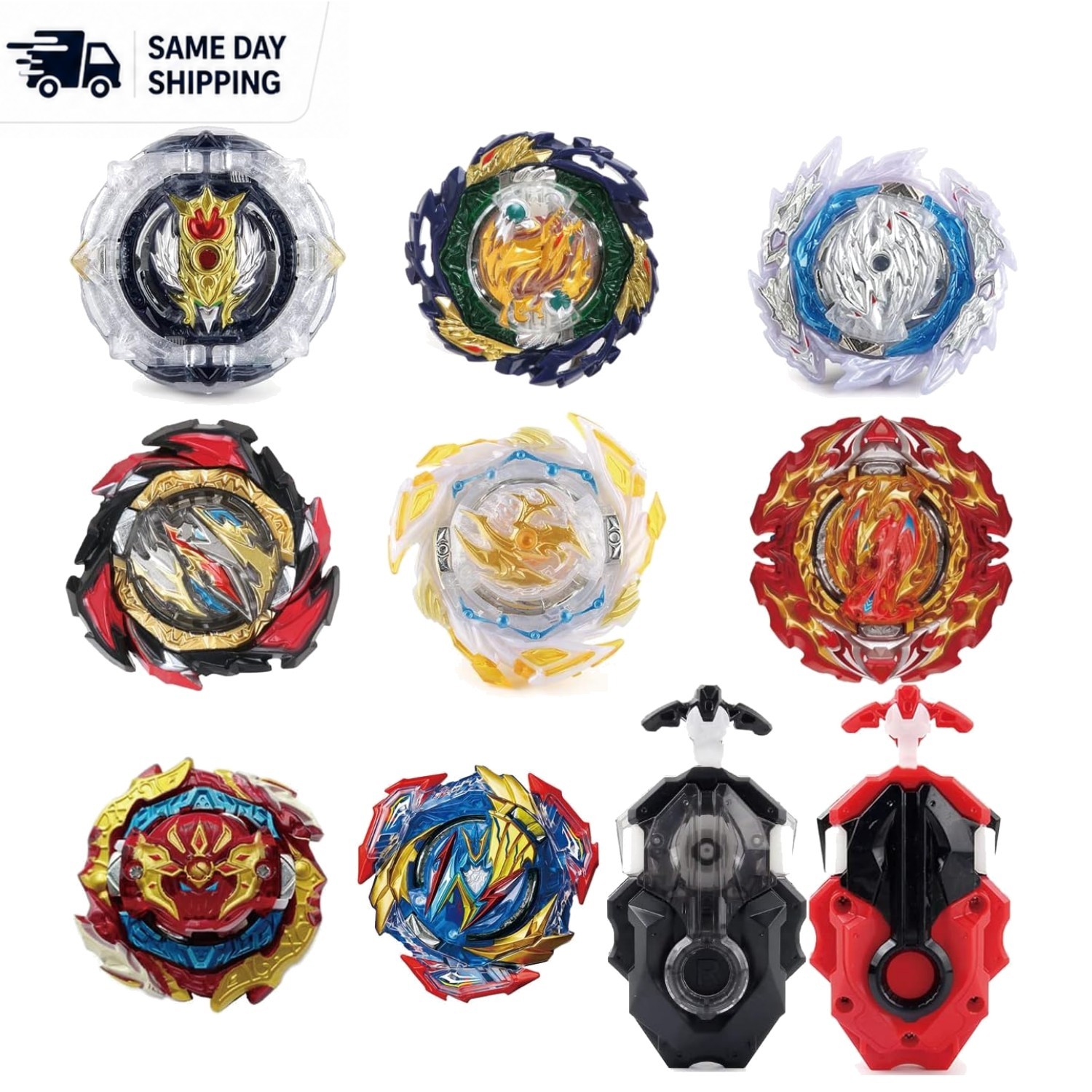 Battling Top Burst Gyro Set for Ages 6-12 – 12 Spinning Tops & Bey Stadium