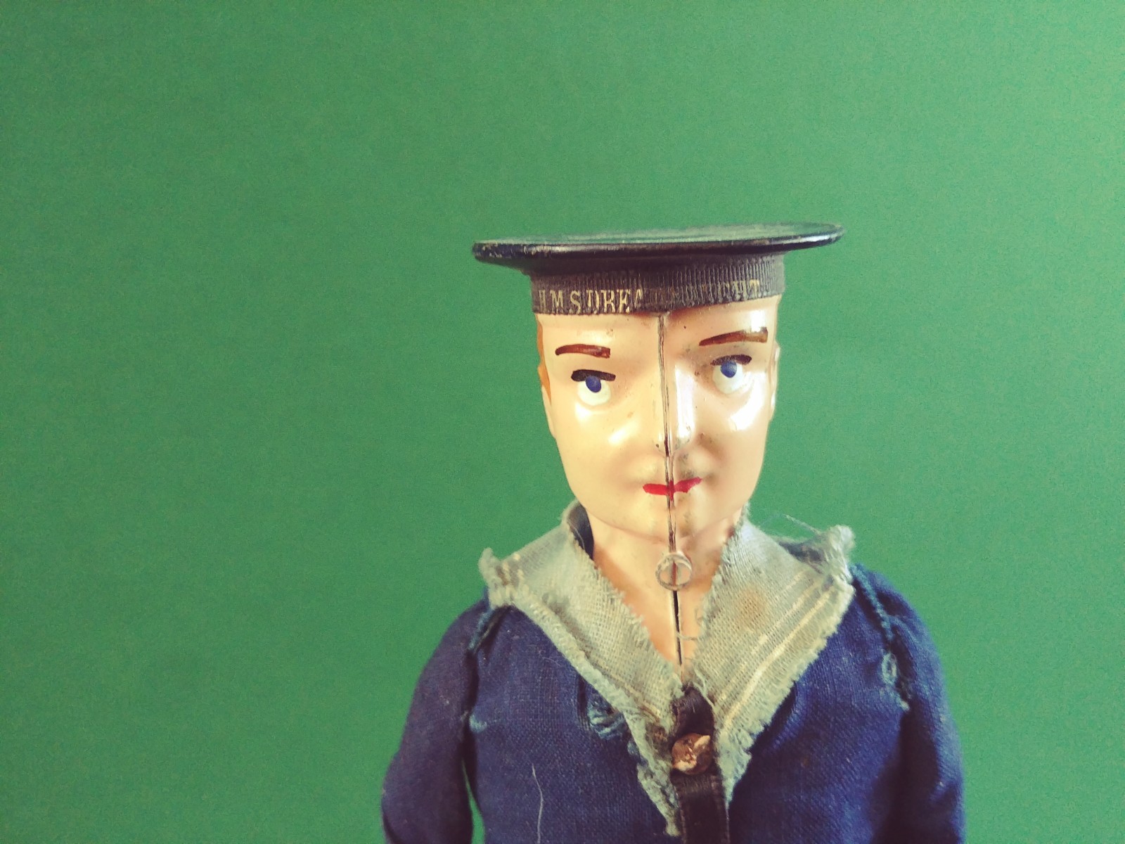 c.1903 Lehmann EPL 535 Tin Wind-up Dreadnought Dancing Sailor Tinplate w/ Or Box