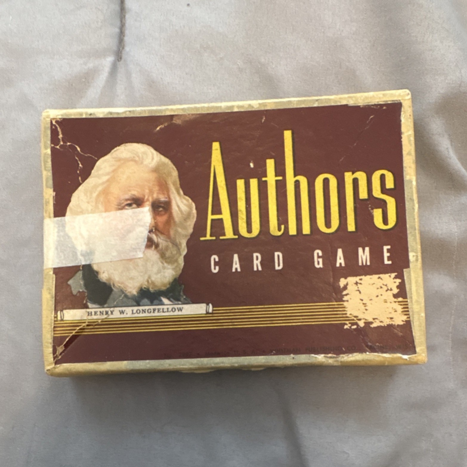 Vintage Authors Card Game Henry W. Longfellow 8-11 Years