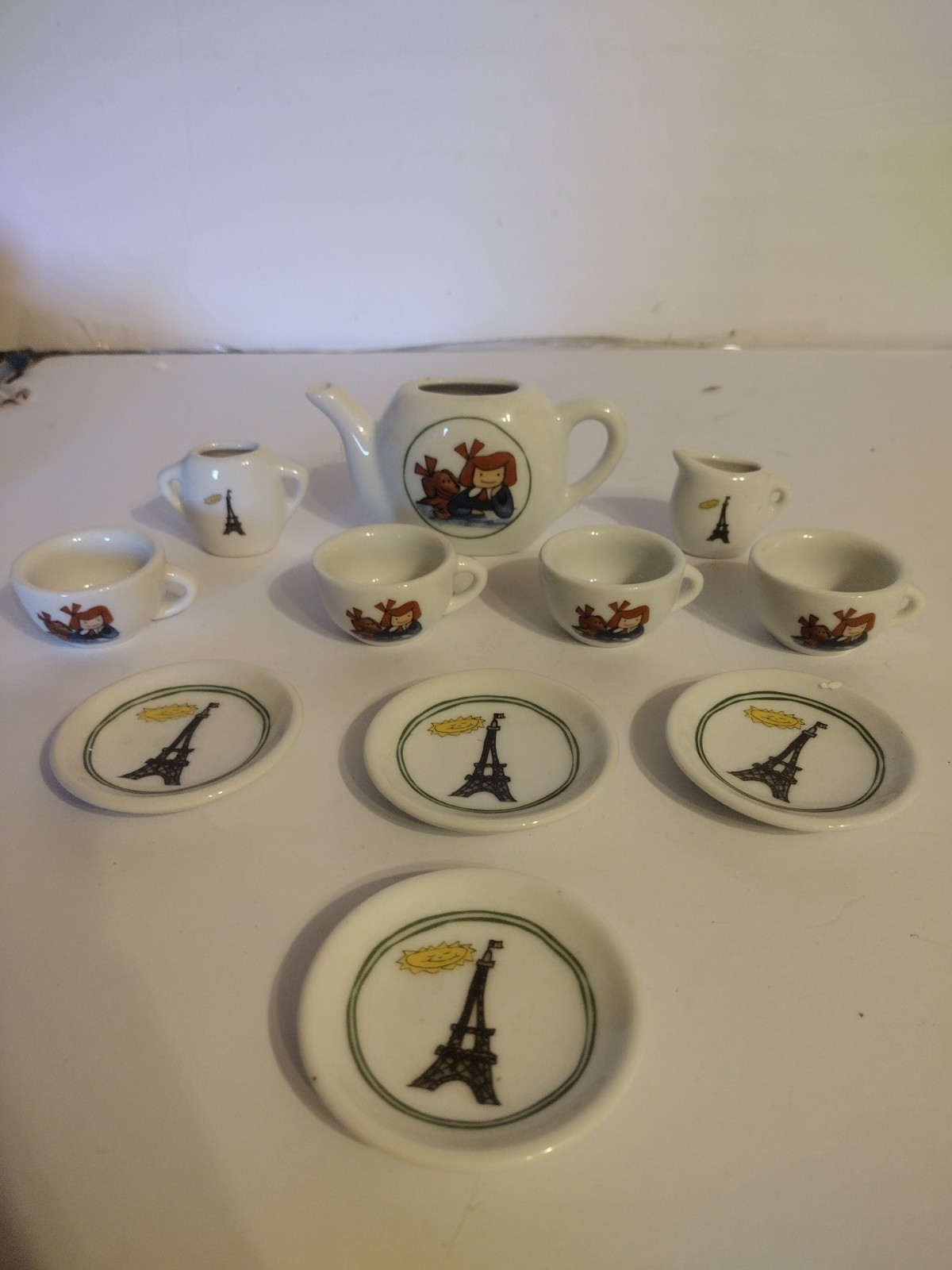 Vintage Madeline Porcelain 11 PC Tea Set By Schylling