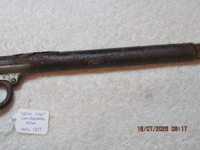 Daisy BB Gun Cast Iron Repeater – Barrel,.Grip Frame, and Trigger Assembly 1897