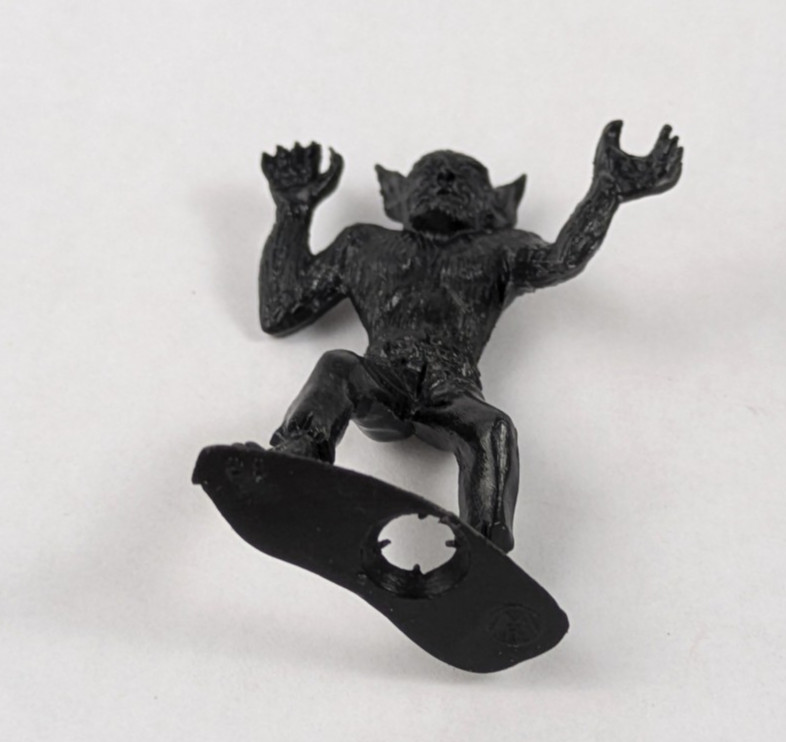 MPC Wolfman Black Plastic Monster Vtg 1960s 1970s Werewolf Playset Horror