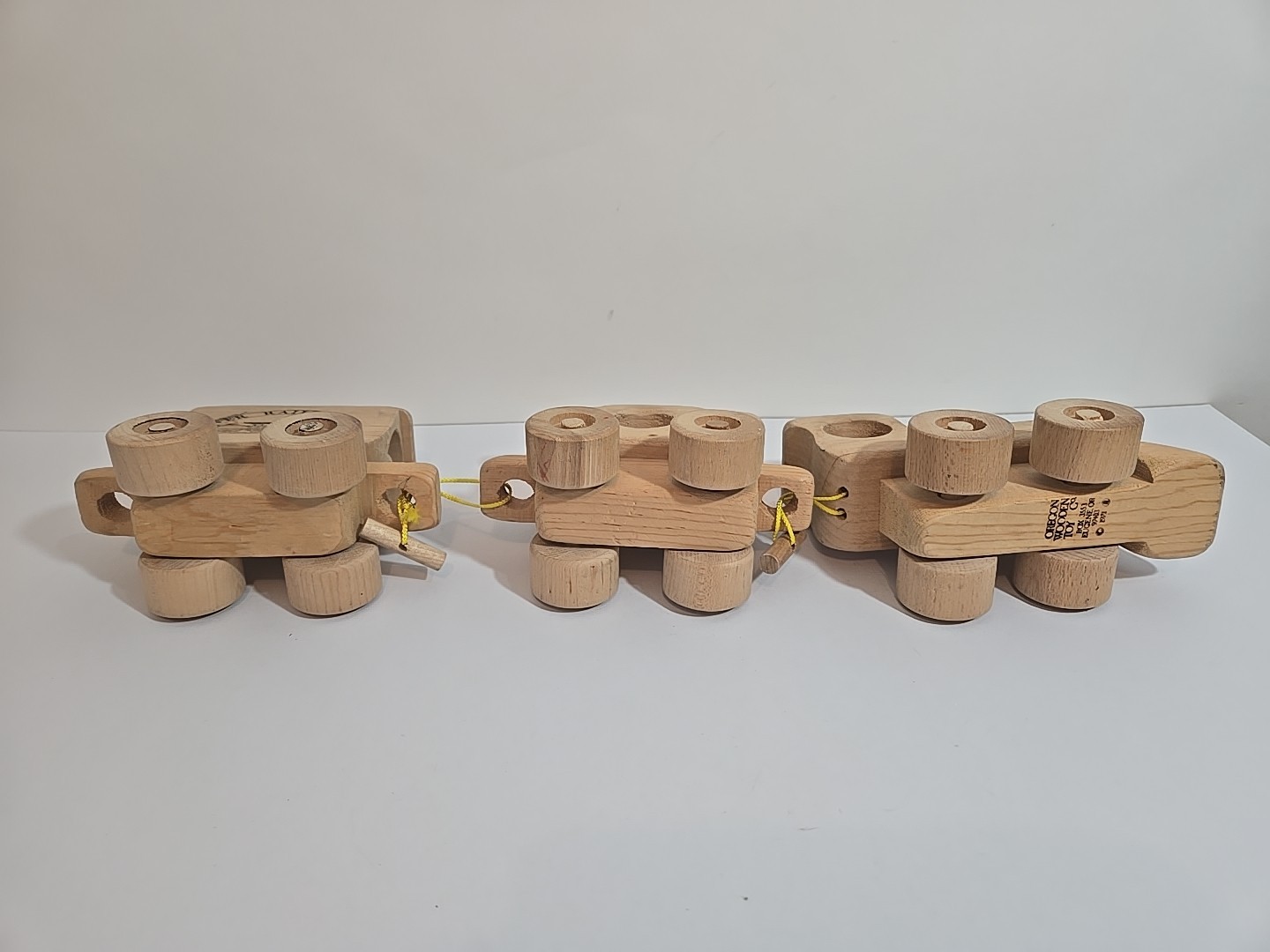 Oregon Wooden Toy Company Vintage 1971 Silver Rail Express Train 3 Piece Set