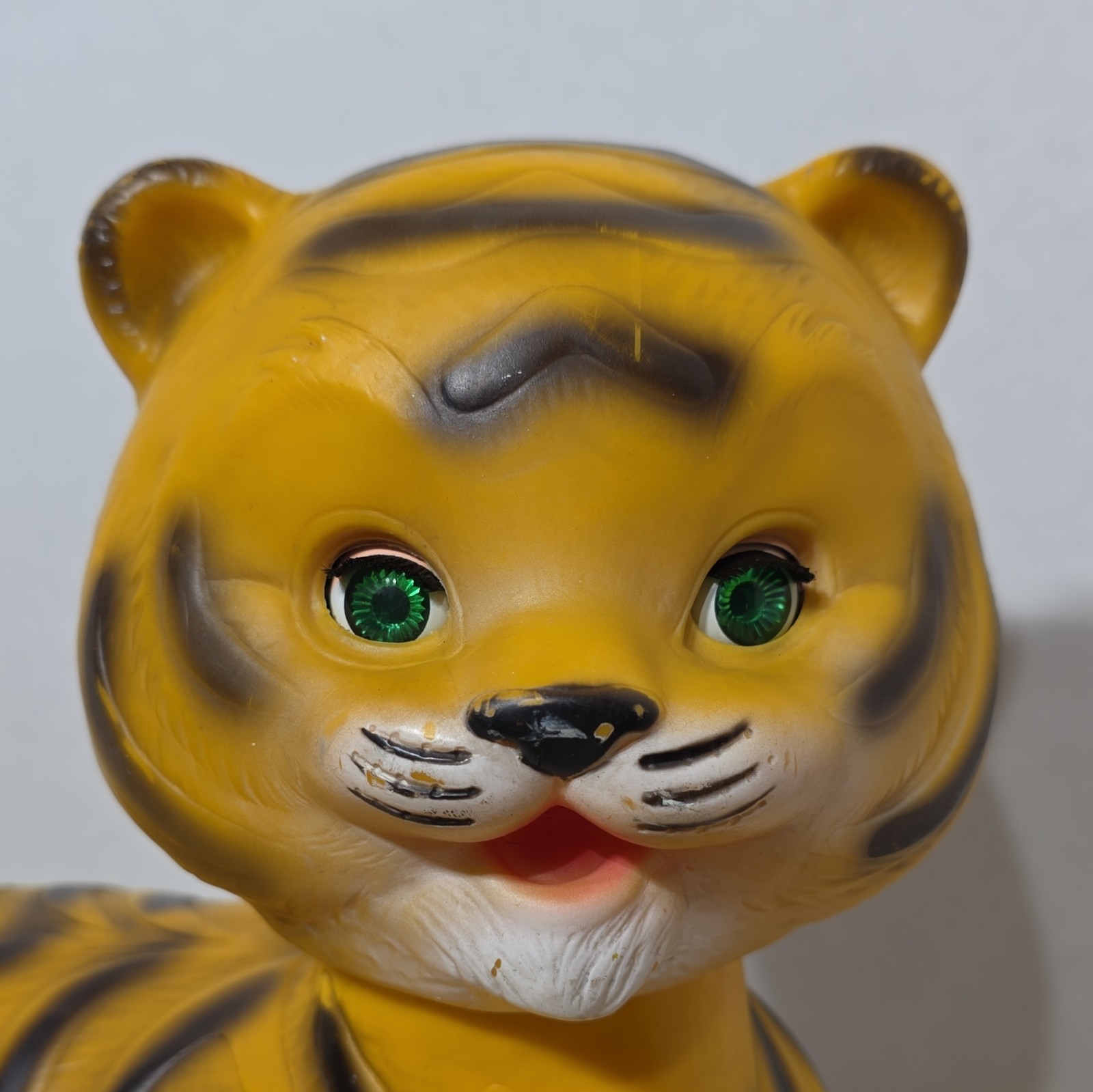 Stripes The Friendly Tiger Squeak Blink Toy Edward Mobley Arrow 1965 Plastic