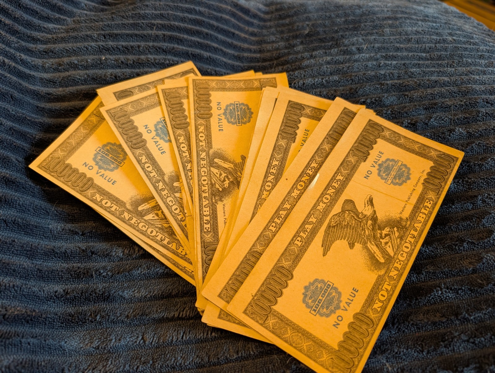 Lrg Lot Vintage Whitman Publish Play Money Mixed Lot Used Not Real