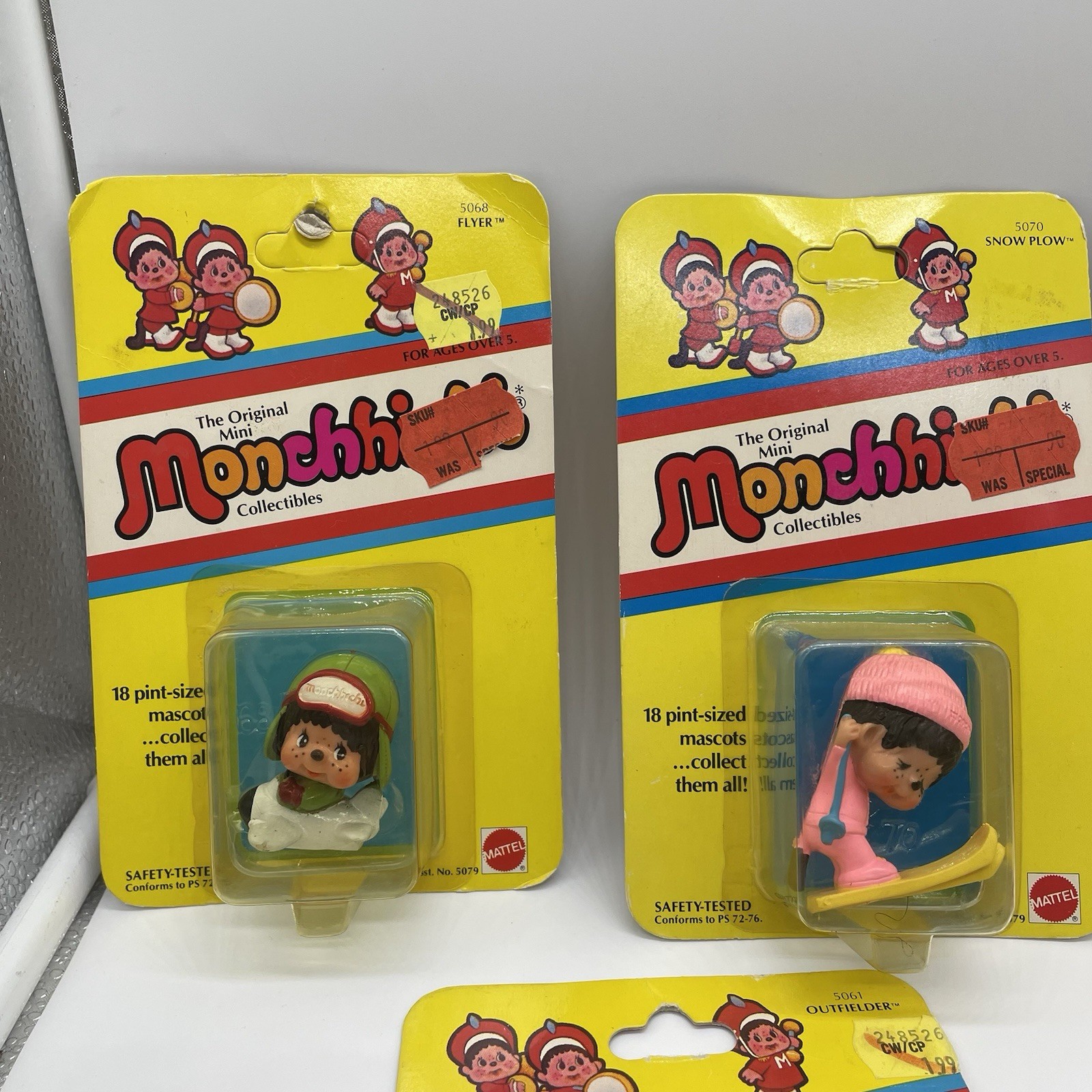 11 VINTAGE 1980 Mattel Monchhichi Mini Figures MOC Lot Sekiguchi Rare 80s