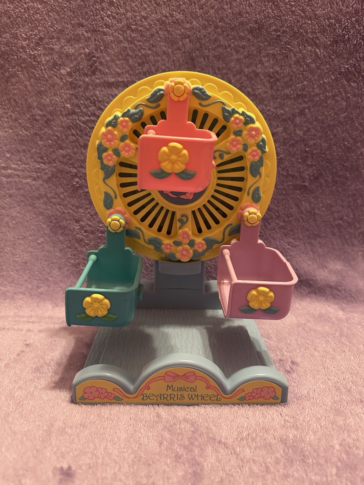 Vintage 1991 Tyco Bitsy Bears Musical Bearris Wheel Wind Up, Bumpety Bear MOC