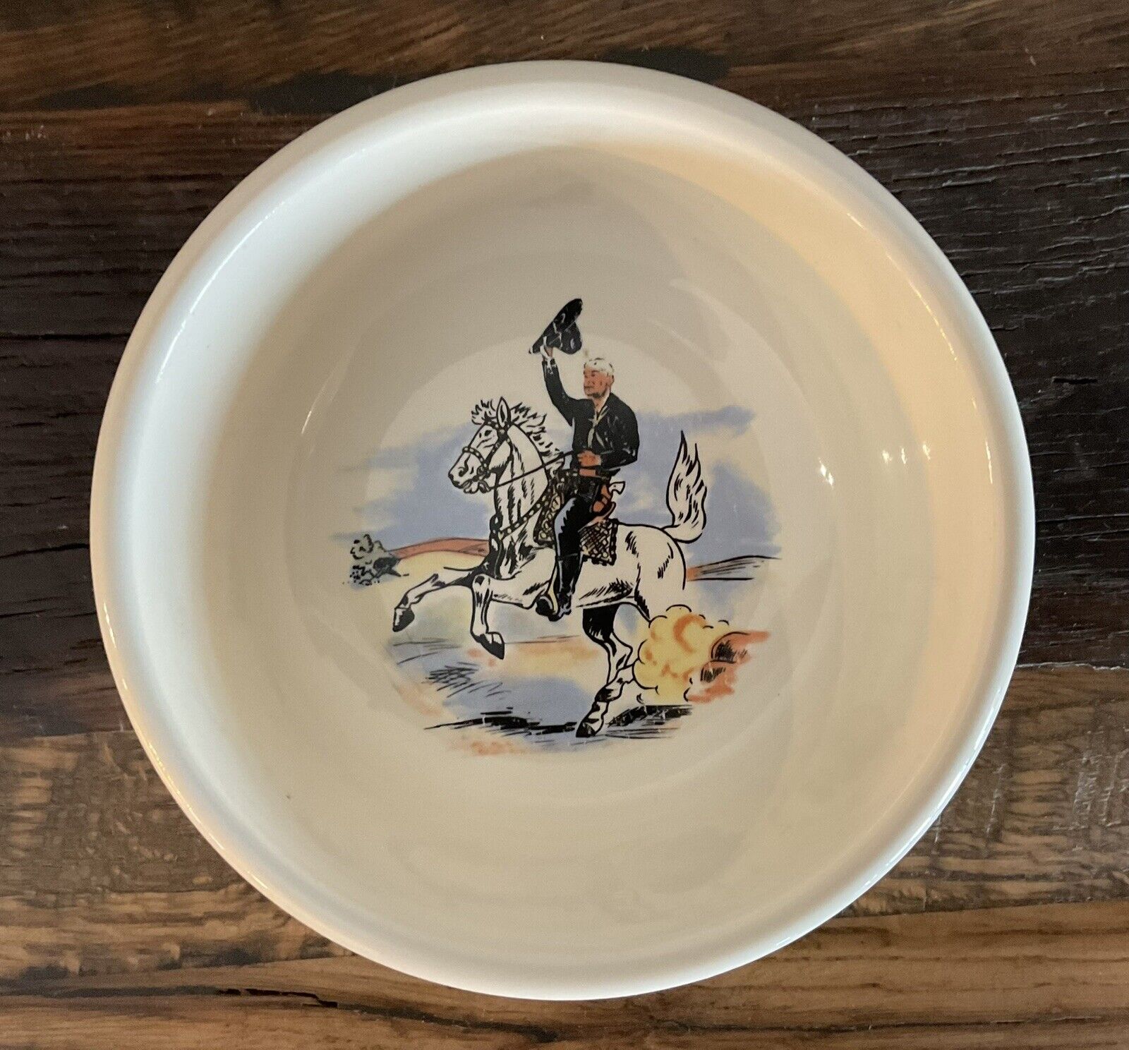 Vintage HOPALONG CASSIDY Chuck Wagon Set w/ Box 3pcs WS GEORGE Plate Bowl Cup