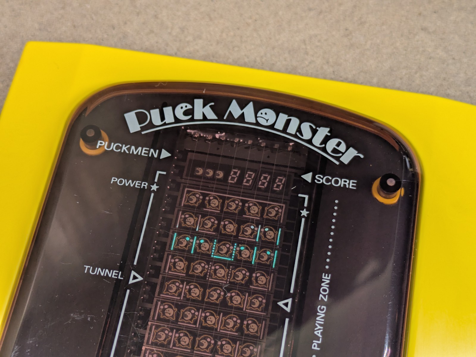 CGL Puck Monster Vintage 1982 Handheld LED Game – Complete Boxed Working