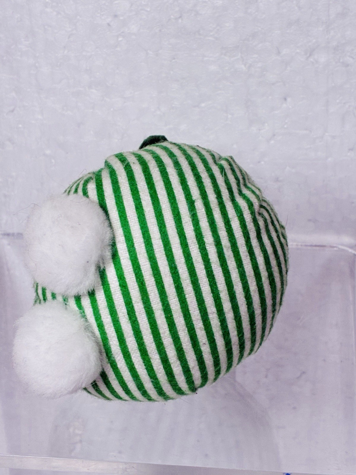 Vtg Handmade Stuffed Nylon Stocking Soft Sculpture Doll w Green Hat