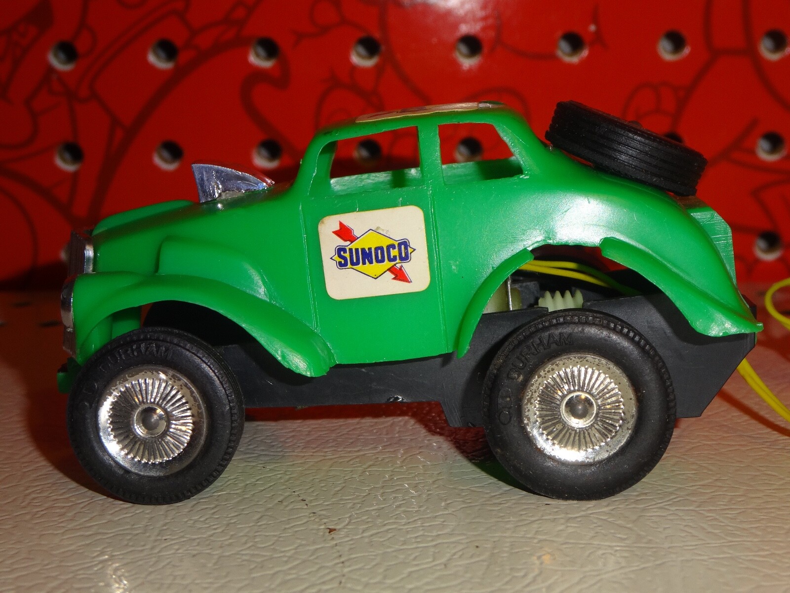 1970’s Durham Ind. Sillys Battery Operated Remote control -SUNOCO- Willys Coupe