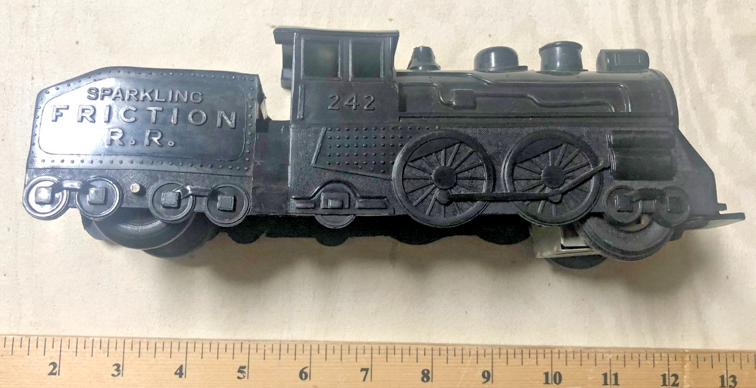 Vintage Marx Toy Friction Train Engine Sparkling Friction R.R. #242