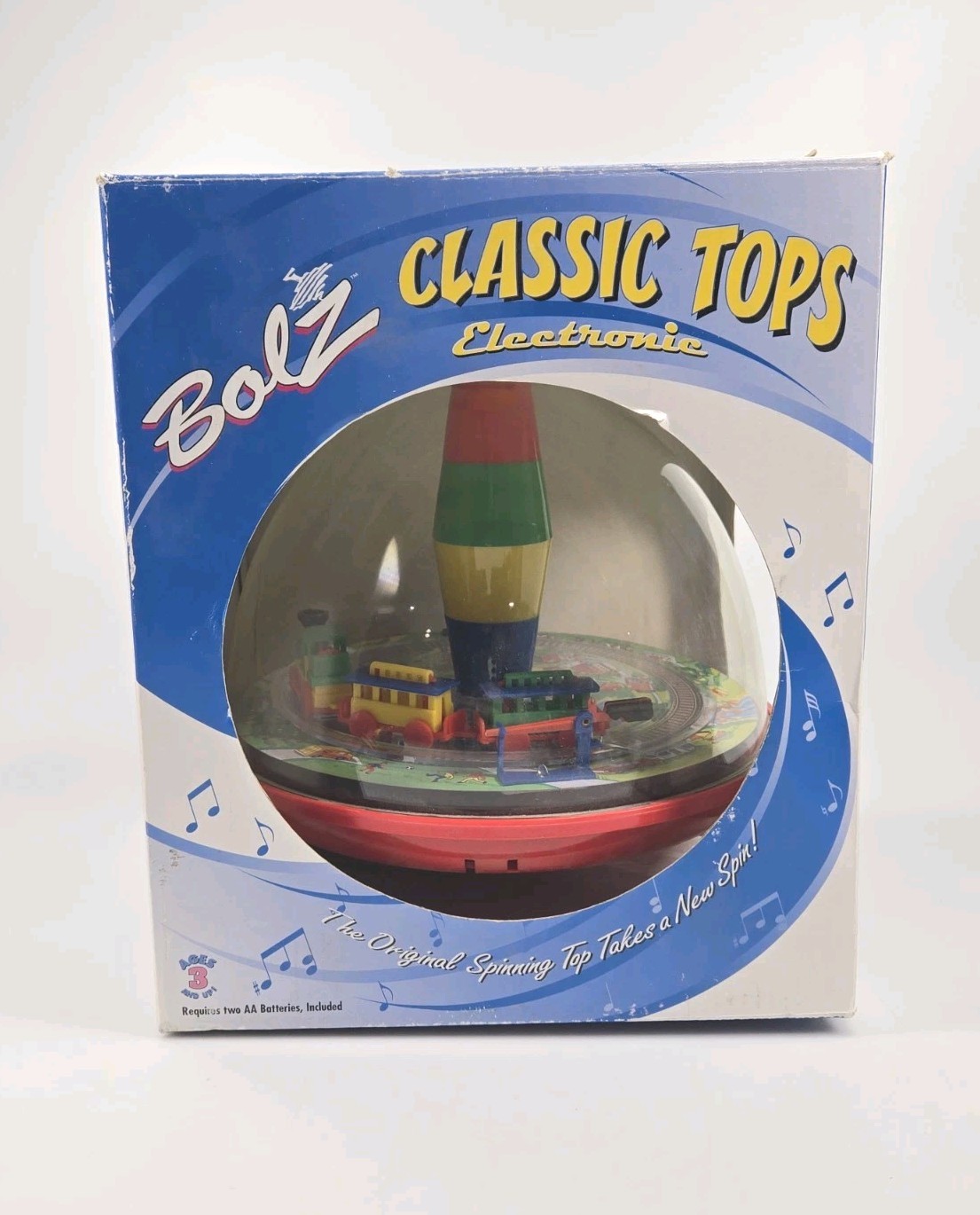 Vintage Bolz Electronic Spinning Top Choo Choo Train Panorama NOS Darda Toys