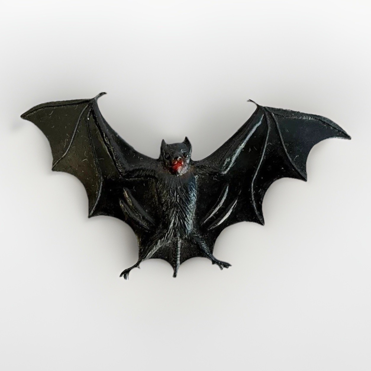 Vampire Bat Toy Black Halloween Decor 1980s 1990s Spooky Scary