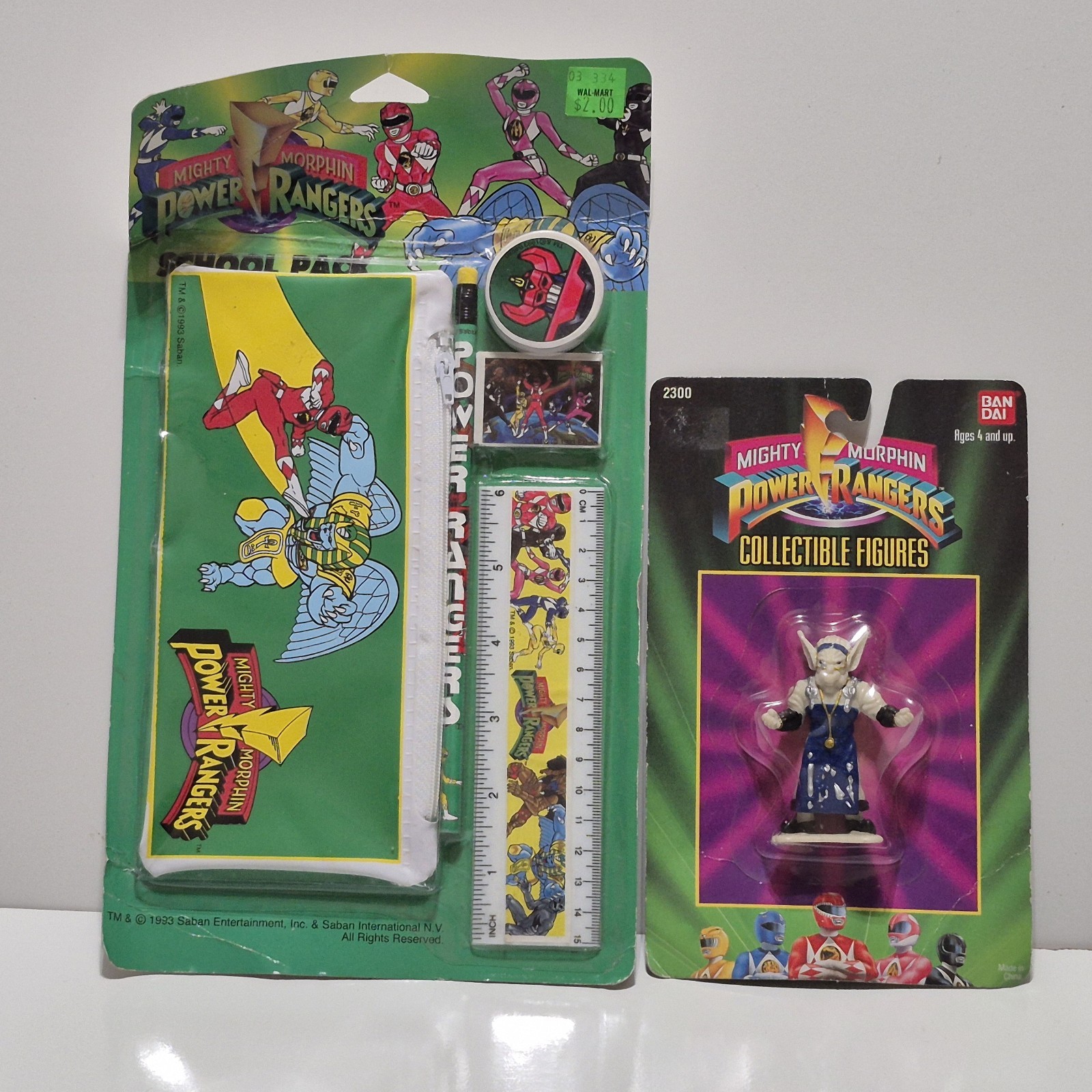 Mighty Morphin Power Rangers School Pack & Finster Collectible Figure 1993 Saban
