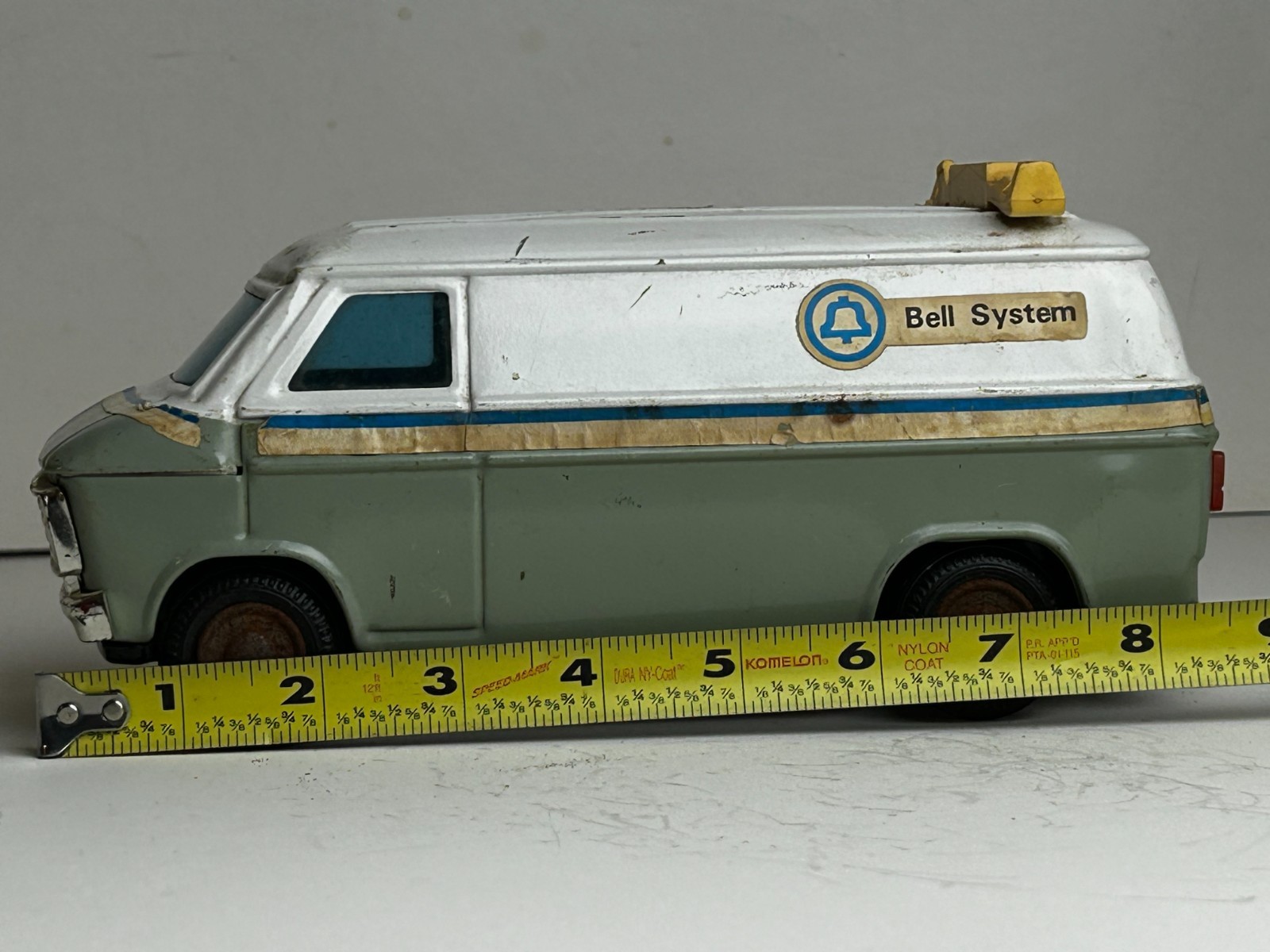 Tin 1970’s Chevrolet Bell System Telephone Van, Read