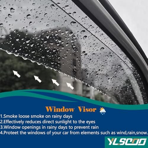 Window Visors Rain Guards Compatible with 2021 2021-2026 Chevy Tahoe/GMC Yukon