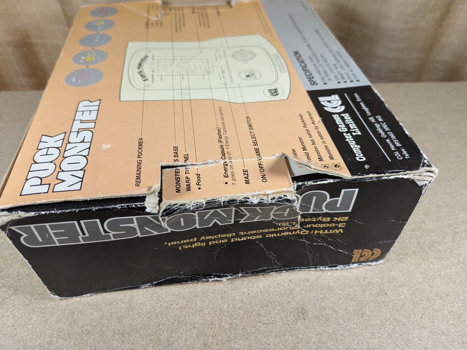 CGL Puck Monster Vintage 1982 Handheld LED Game – Complete Boxed Working