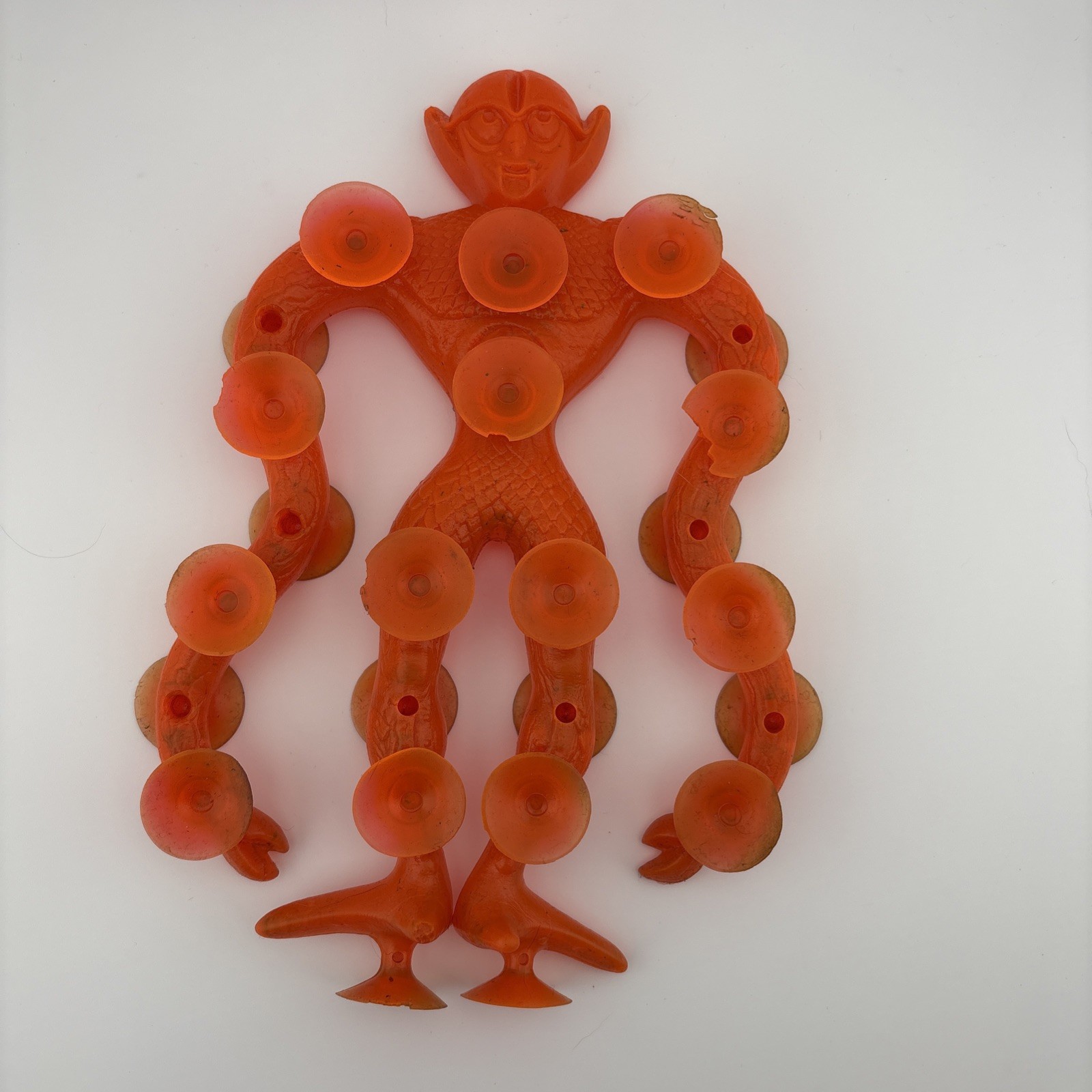Mattel 1978 Suckerman Alien Figure Toy Red/orange