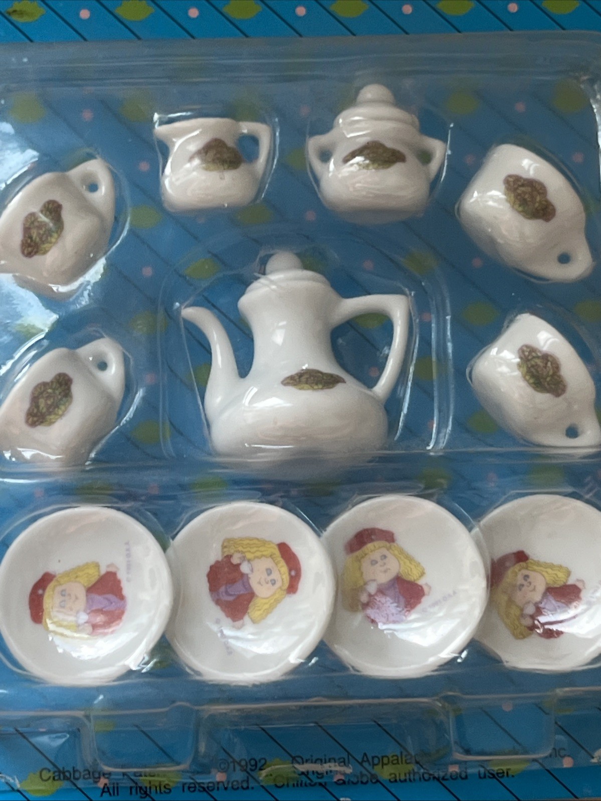 Cabbage Patch Kids Mini 13 Piece China Tea Set 1992 In Original Package Read