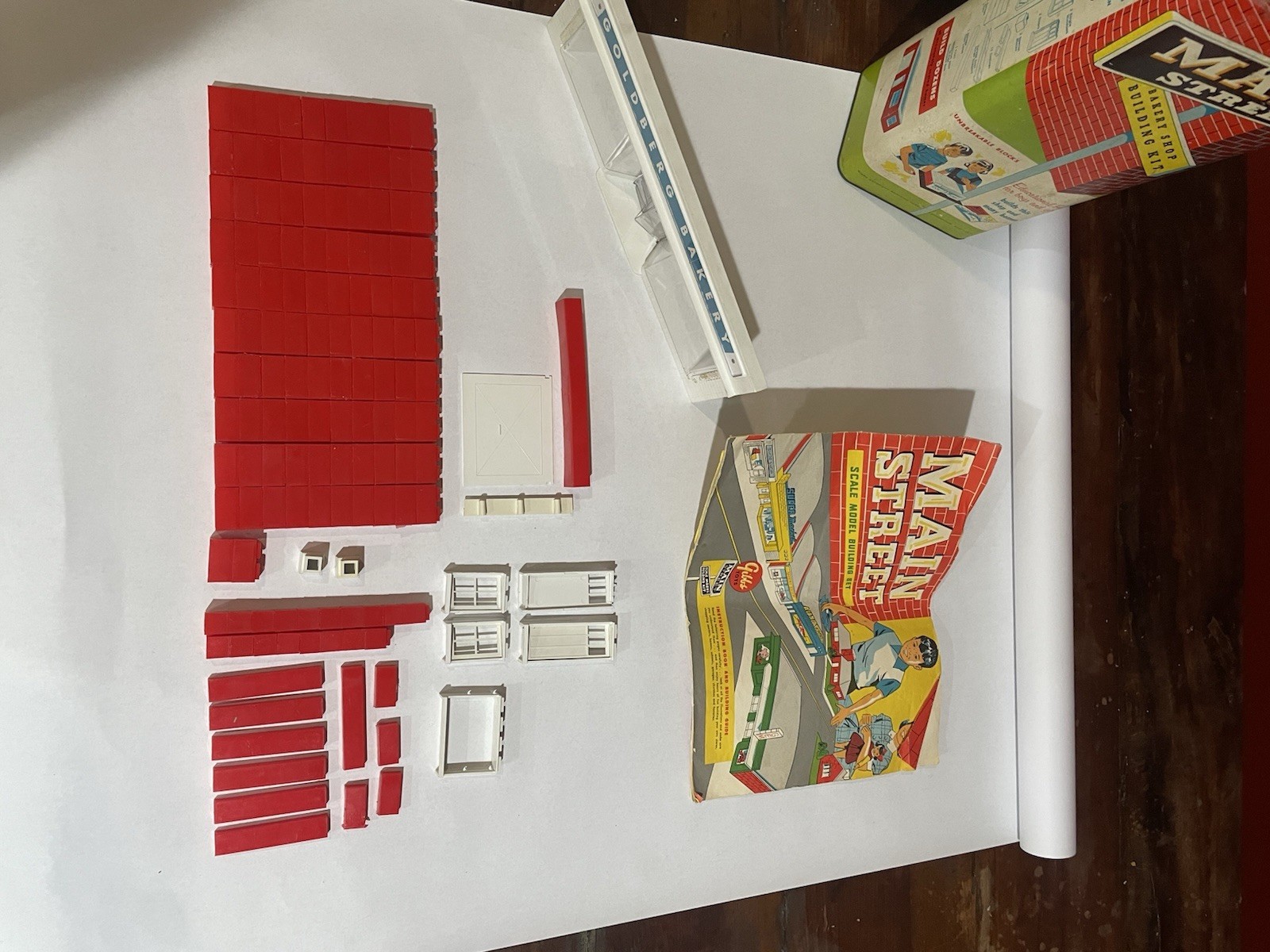 Vintage Gibbs Toy Main Street Bakery Shop MS395 Set w/ Instructions Worn Box
