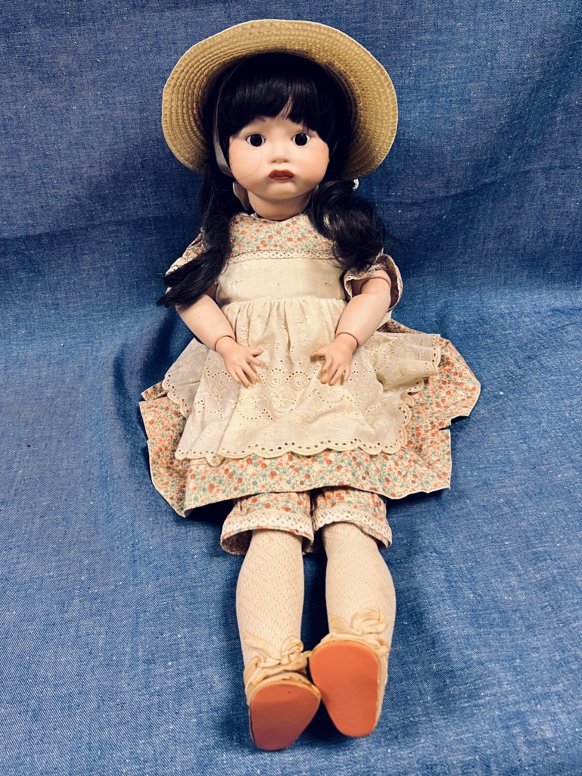 Vintage Porcelain China Doll – ONE-OF-A-KIND -Handmade – Articulated Arms & Legs