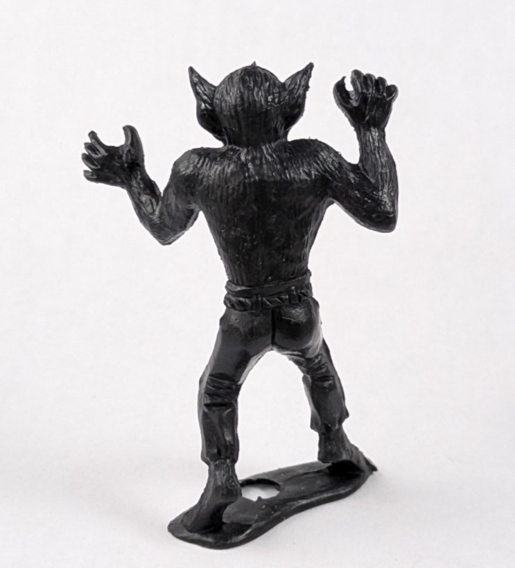 MPC Wolfman Black Plastic Monster Vtg 1960s 1970s Werewolf Playset Horror