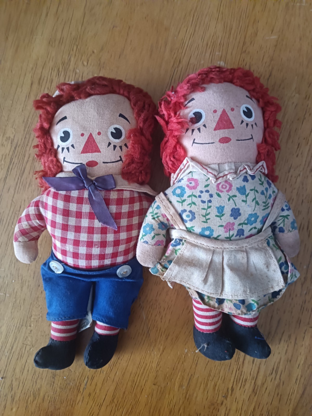Vintage Raggedy Ann & Andy 7″ Knickerbocker Toys 1960’s Collectors Dolls