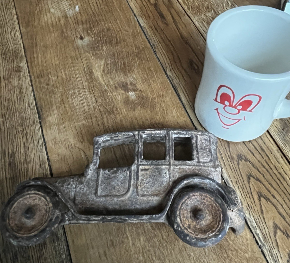 Antique 1920s Arcade Cast Iron Taxi Cab | HALF Only!| Wall Decor or Parts