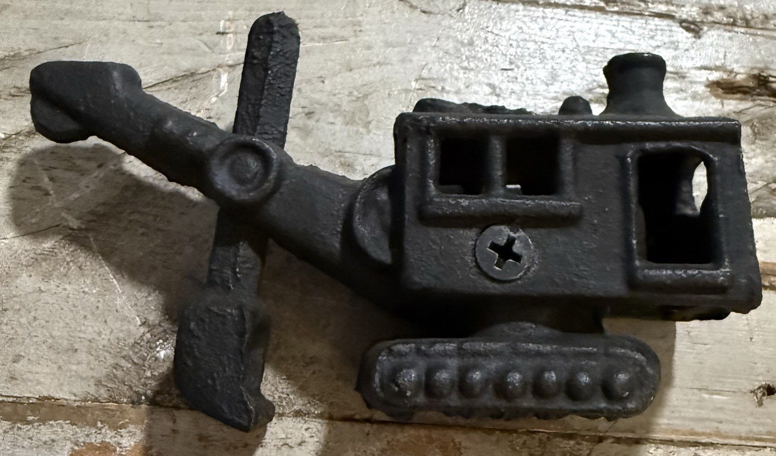 Vintage Cast Iron Steam Shovel Digger Heavy Metal Toy