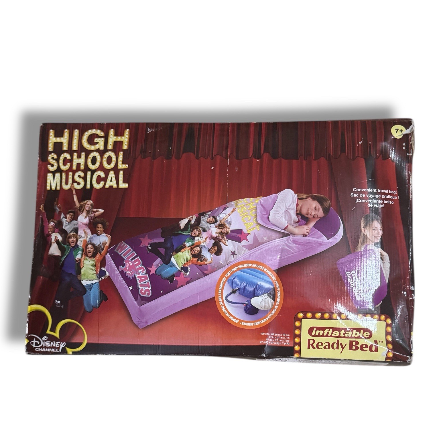 High School Musical Youth Girl Ready INFLATABLE Air Mattress Sleeping Bag