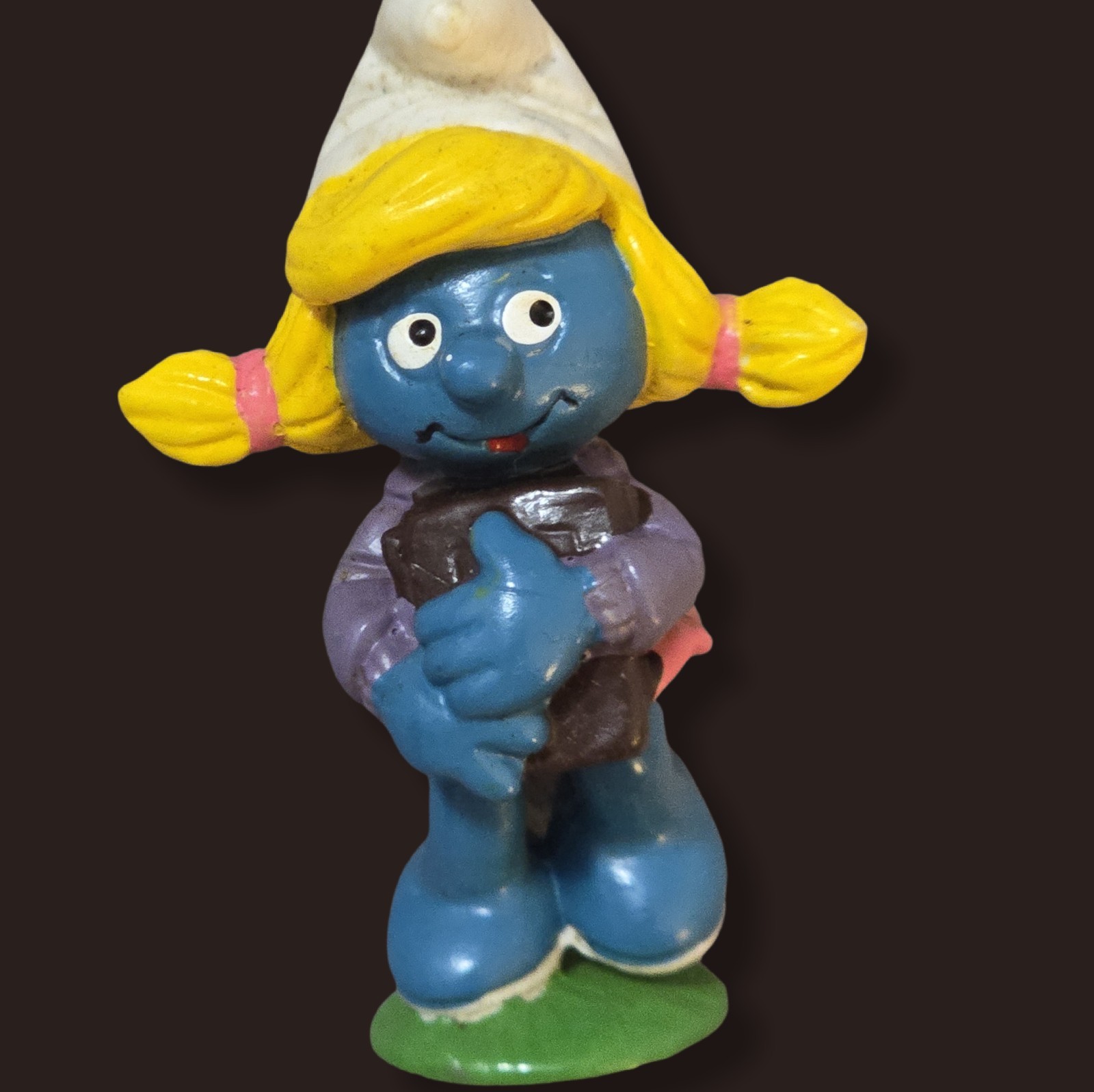 Vintage Smurfette Schoolgirl 1983 Schleich W. Berrie Co. Made In Hong Kong
