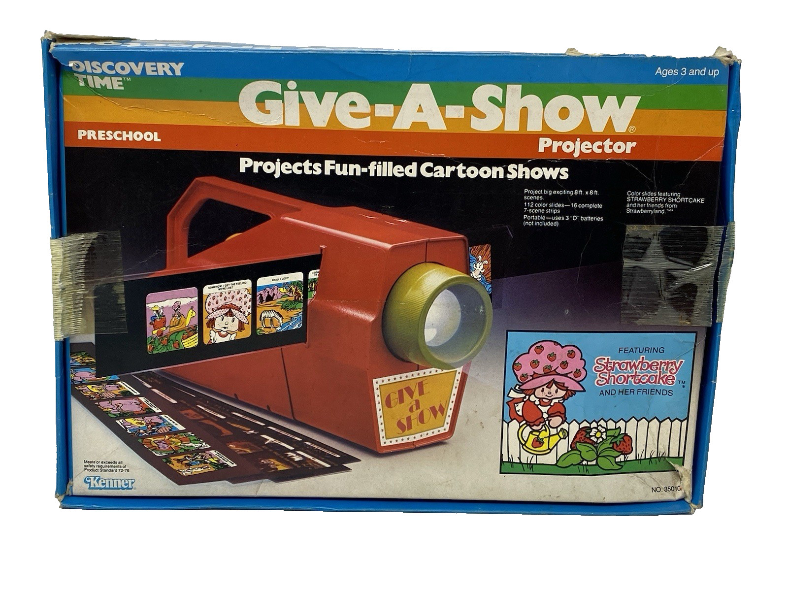 1981 Vintage Kenner Strawberry Shortcake Give-A-Show Projector, Complete in Box