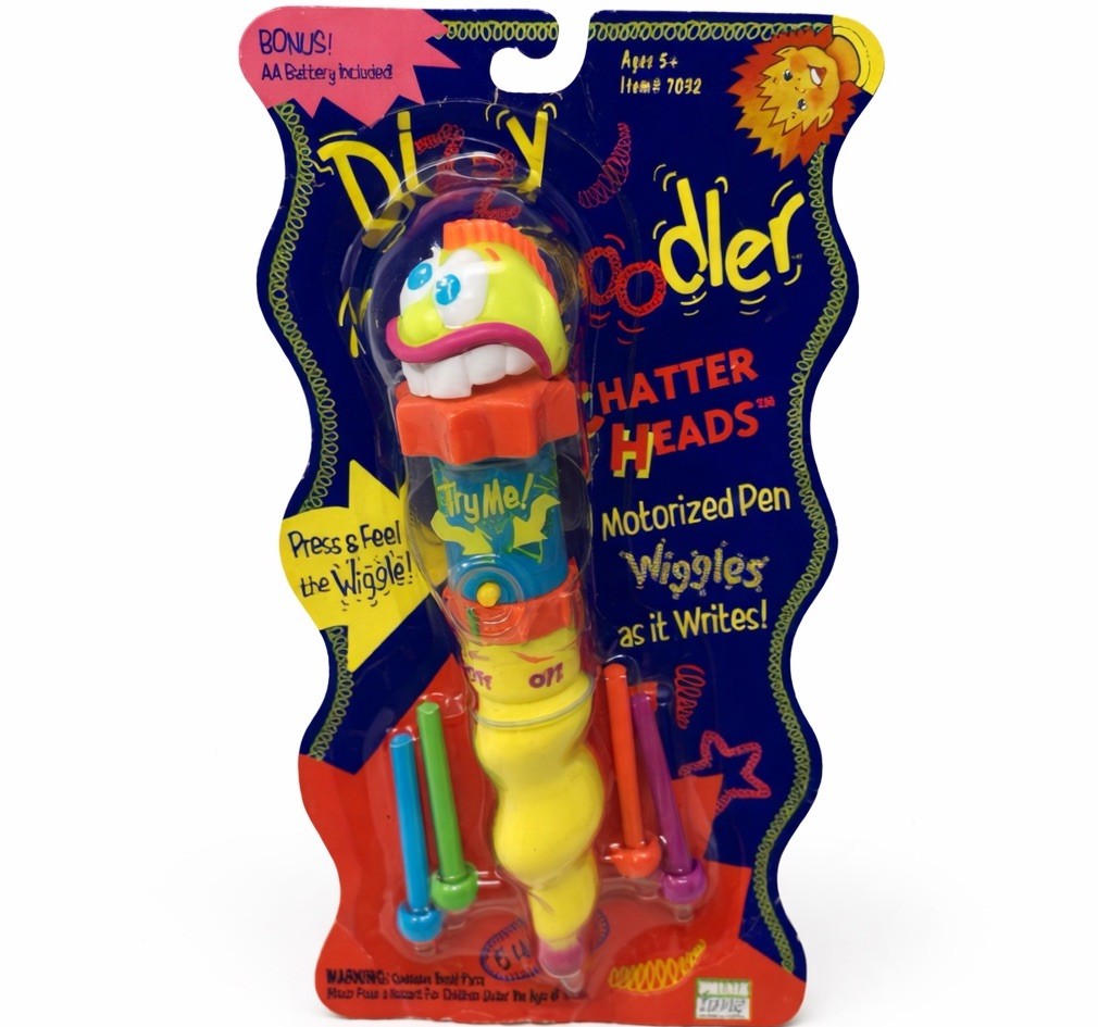 Dizzy Doodler Chatter Heads MotorizedPen Wiggles VTG 90s Collectible New Nip