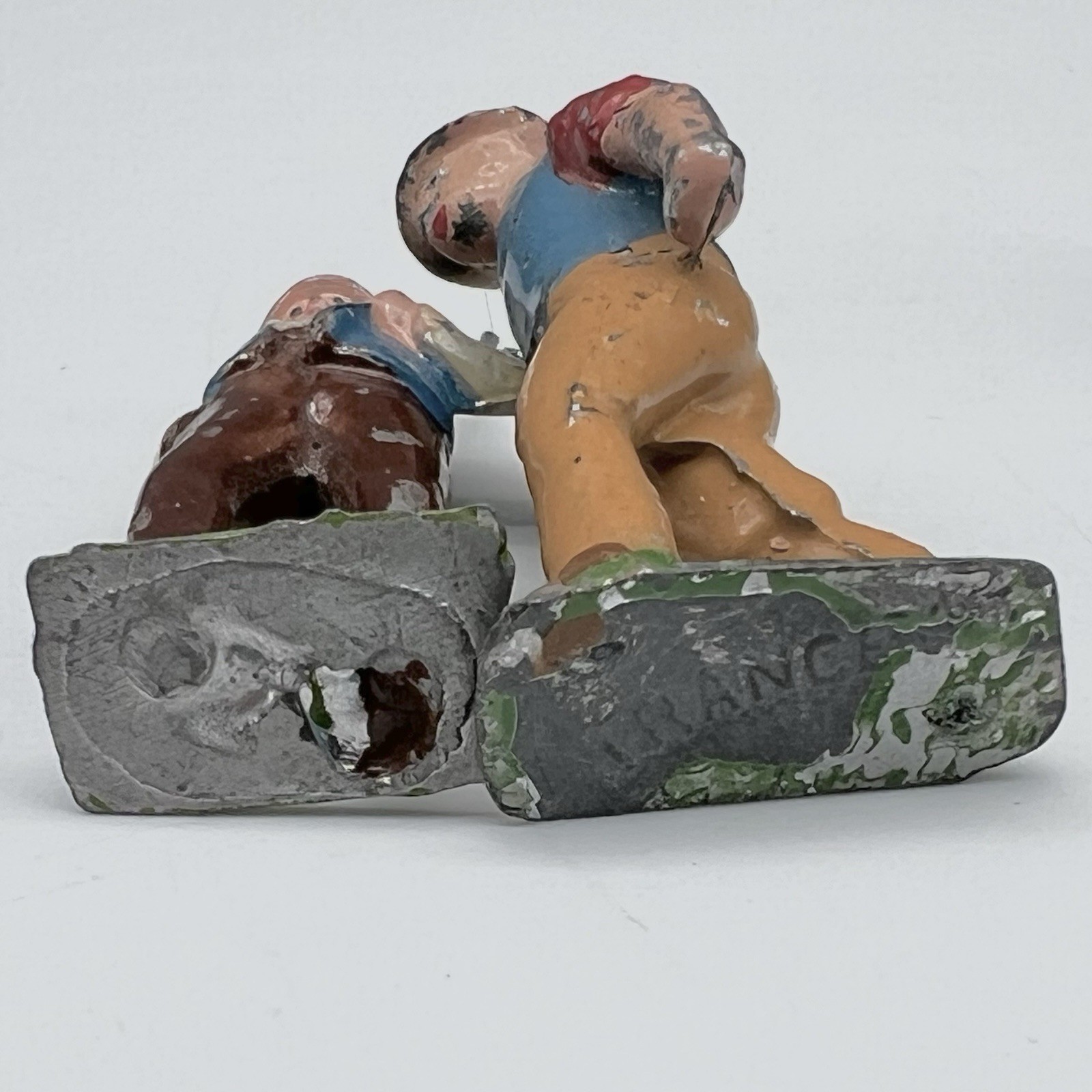 Lot BRITAINS FRANCE 1930s LEAD FARMERS WIFE TOOLS BOY FISHING Miniature Figures
