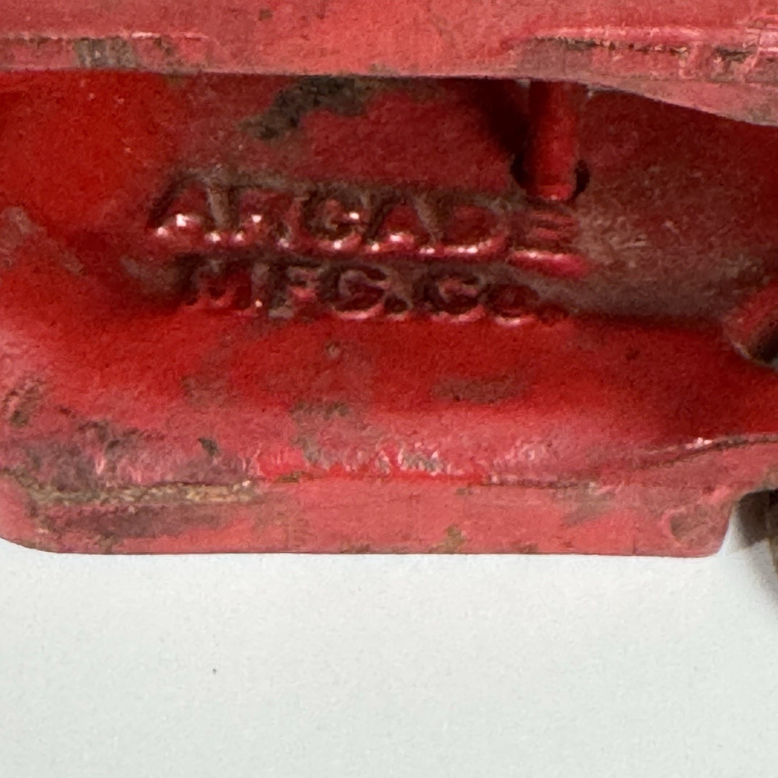 Arcade MFG Co. Antique Cast Iron Red Car Ford Model T Coupe Nickel-Plated Wheels