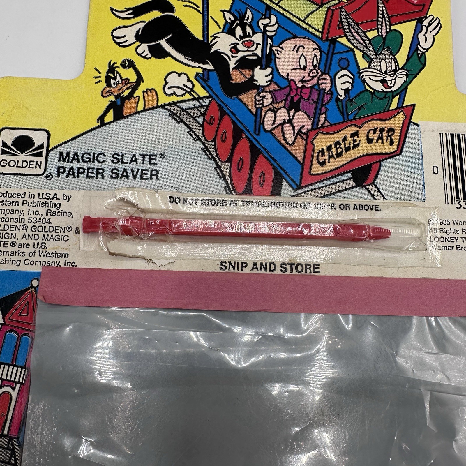Vintage Golden Magic Slate Paper Saver Looney Tunes Bugs Bunny Daffy Duck Porky