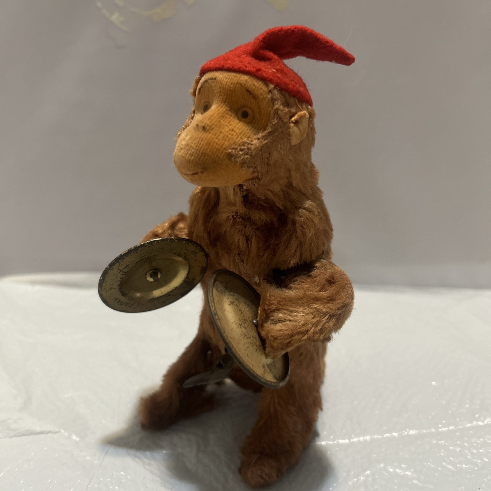 Vintage Rare 1950s Wind Up Monkey Playing Cymbals
