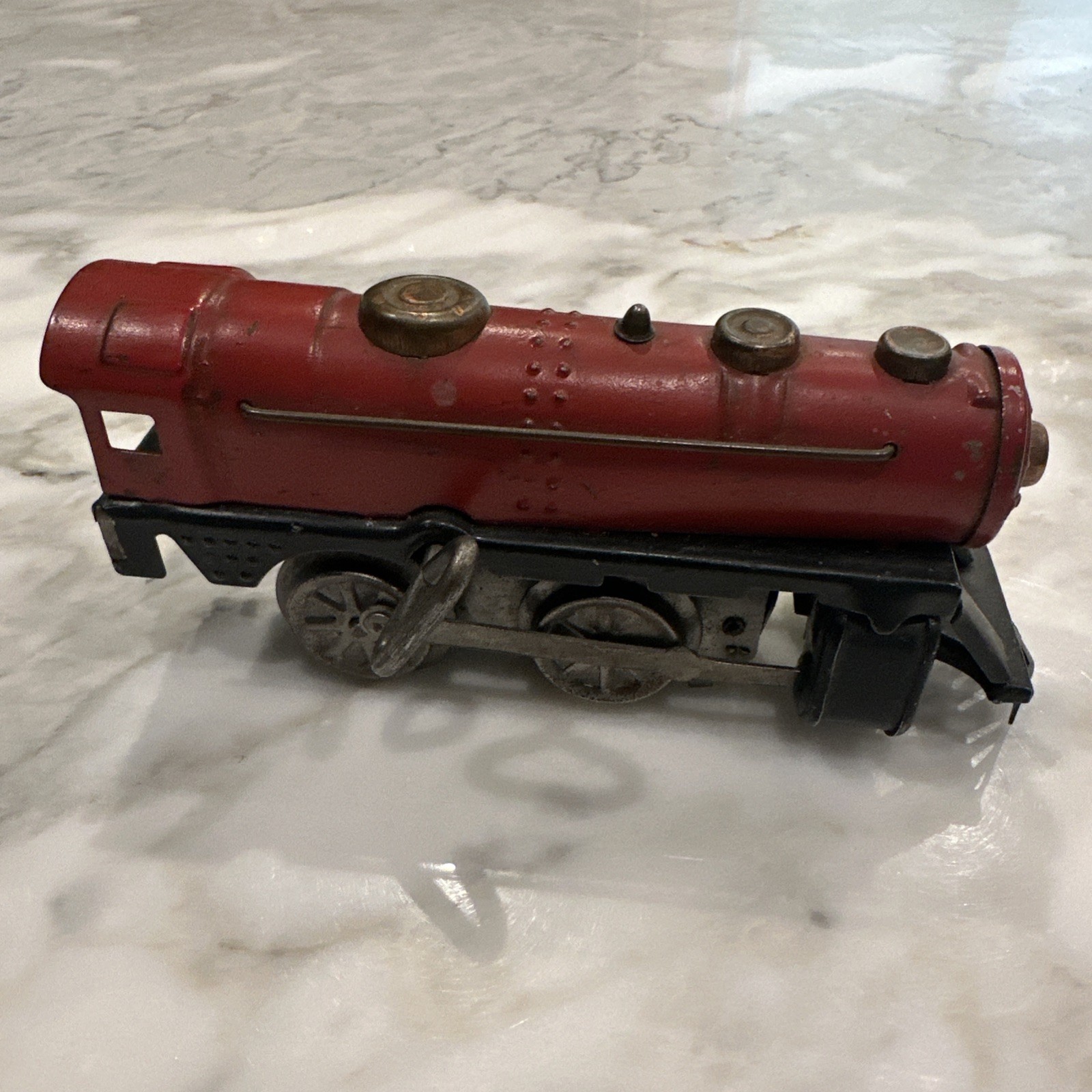 Prewar Girard Key Wind Up Mechanical Clockworks Locomotive Toy Train works great