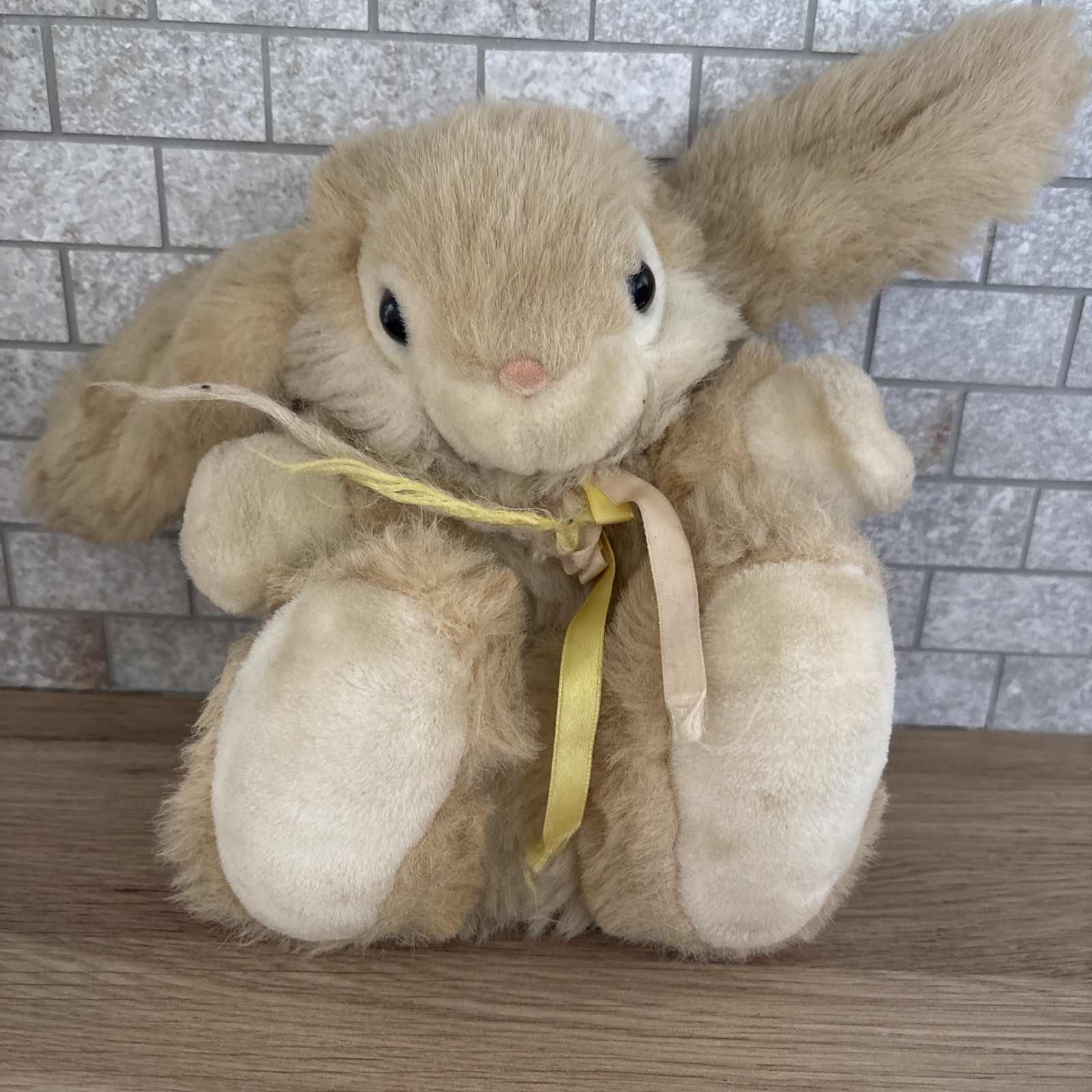 Vintage Birthdays 9″ Bunny Rabbit Hand Puppet Soft Toy Plush Cream Beige