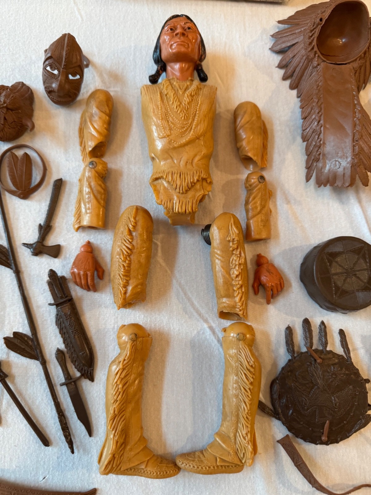 Vintage Marx “Chief Cherokee” 12″ figure, Best of West, detached limbs included