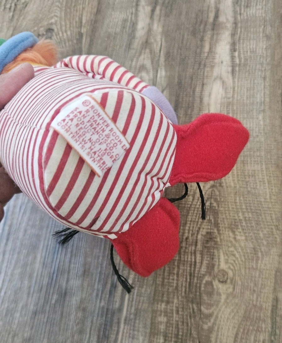 Vintage 1983 Romper Room Up-On-My-Toes Plush Clown Toy R Dakin Puppet 80s Plush