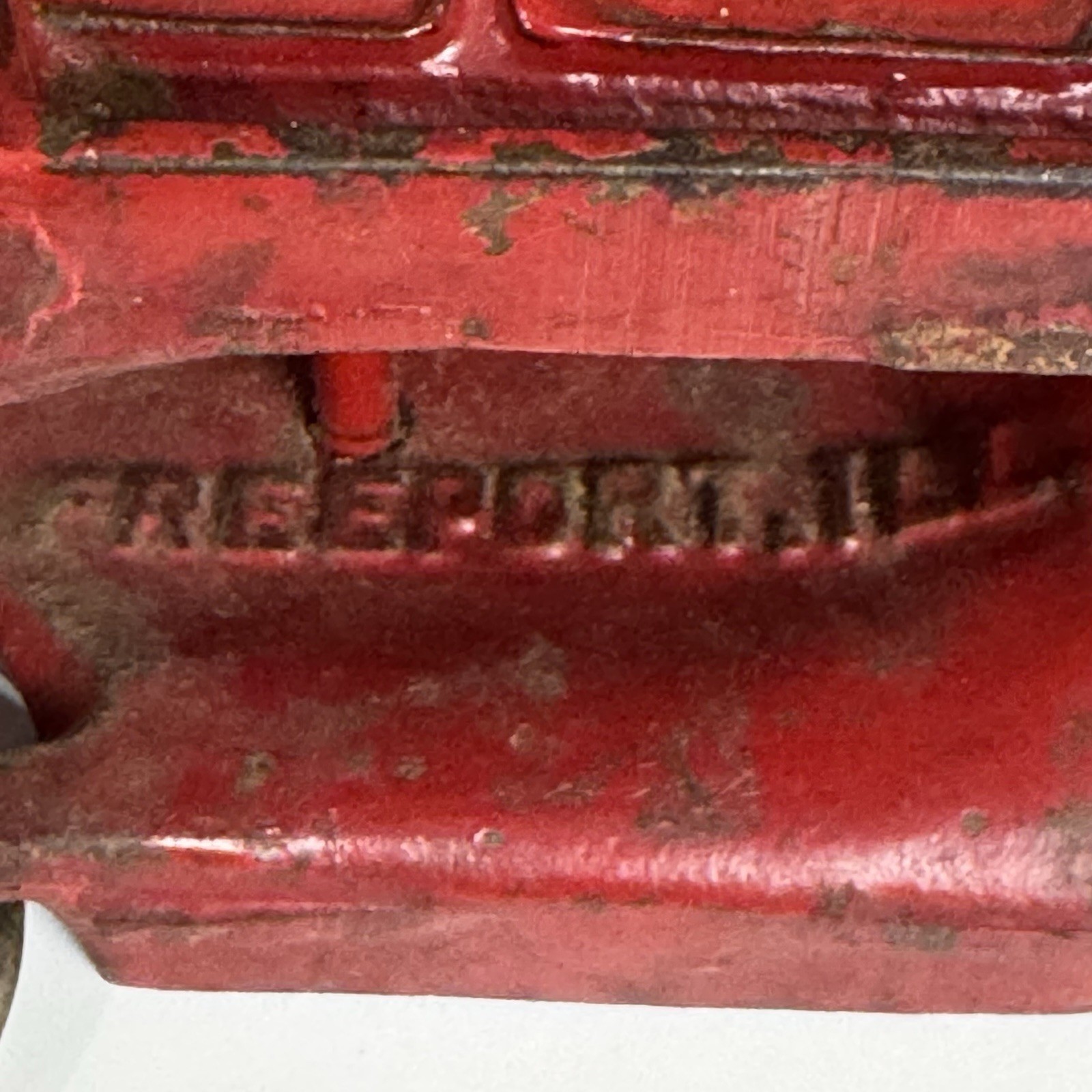 Arcade MFG Co. Antique Cast Iron Red Car Ford Model T Coupe Nickel-Plated Wheels