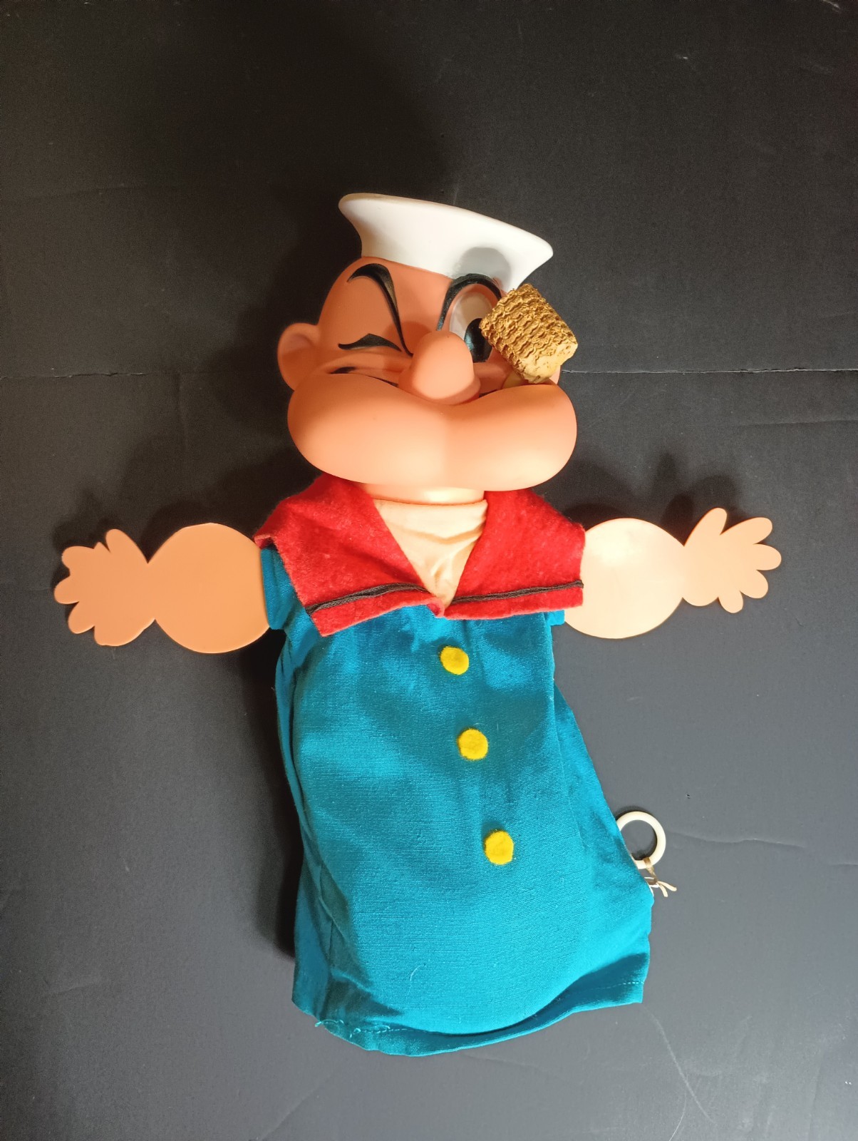 Rare Vintage 1967 Popeye Puppet Pull String Talker by Mattel Hand Puppet Works!!